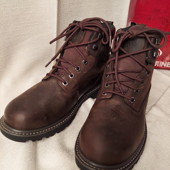 Wolverine Shoes Mens Wolverine Work Bootshiking Boots Brown Leather